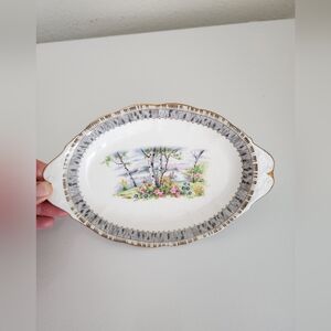 Royal Albert Oval Dish with Floral Landscape